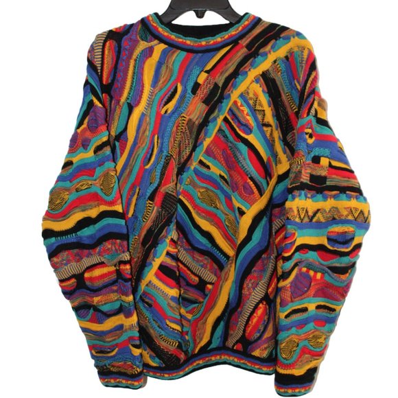 VINTAGE 90s TUNDRA CANADA COOGI STYLE KNIT SWEATER